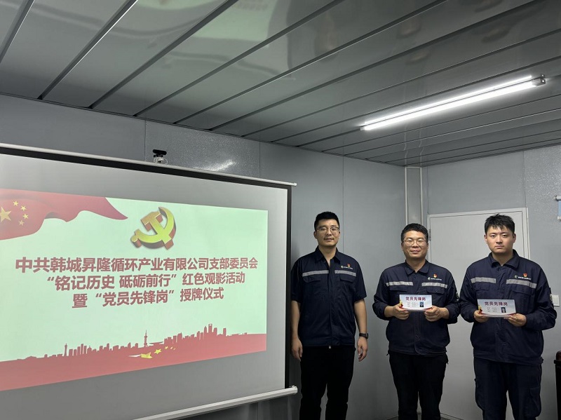 韓城昇隆公司黨支部開(kāi)展“紅色觀(guān)影暨黨員先鋒崗授牌”主題黨日活動(dòng)